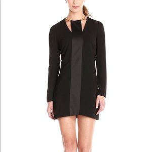 HALSTON HERITAGE Black Long Sleeve Mini Dress